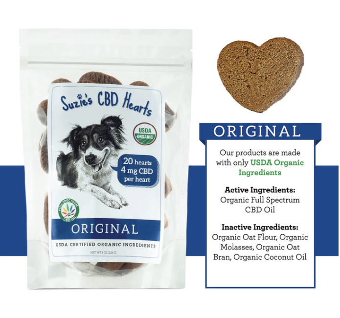 Suzie's CBD Hearts Dog Treat Bag / Original